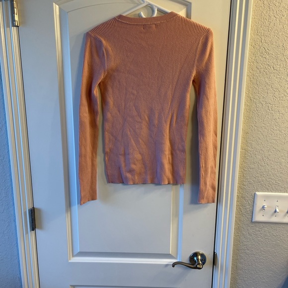 Halogen ribbed dusty pink long sleeve sweater - Picture 4 of 4